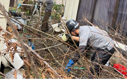お部屋・お庭の整理の作業風景